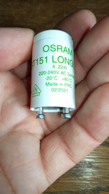 Osram ST151 LongLife 4-22w 220-240V AC Series -20°C... + °C Made in PRC EAC CE