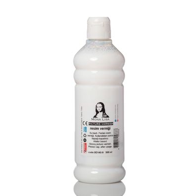 Monalisa Acryl Glanz-Lack Firnis | 500 ml und 250ml Flasche | Farbloser Klarlack