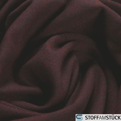 0,5 Meter Baumwolle Polyester Elastan Single Jersey Melange dunkelbraun meliert