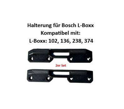 2x Halterung passend für L-Boxx Sortimo Bosch / Befestigung Montage Rollwagen
