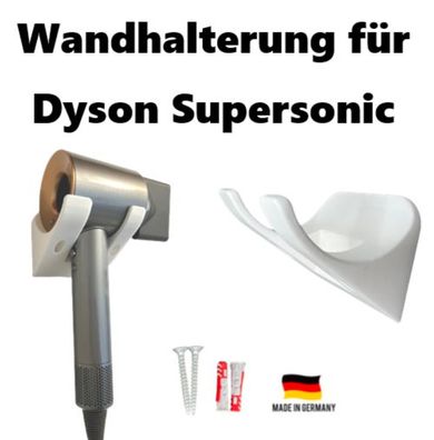 Wandhalter passend für Dyson Supersonic Haartrockner weiß