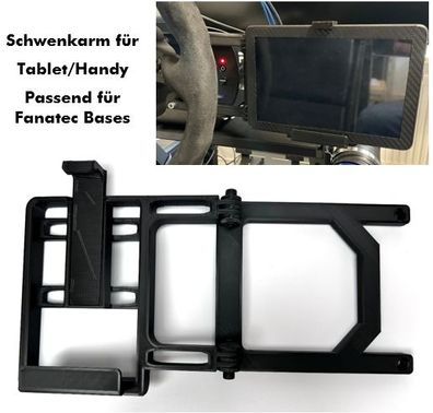 Tablet Side Mount Schwenkarm passend für Fanatec Bases