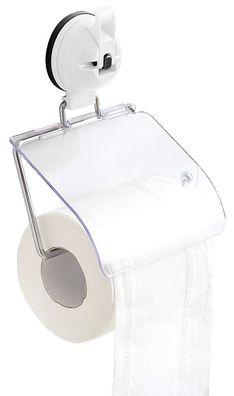 EuroTrail Toilettenpapierhalter mit Saugnapf, weiß