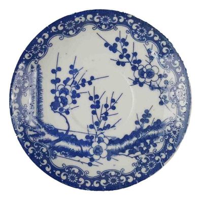 Untertasse für Tee 13 cm Japan/ China Kirschblüte blau