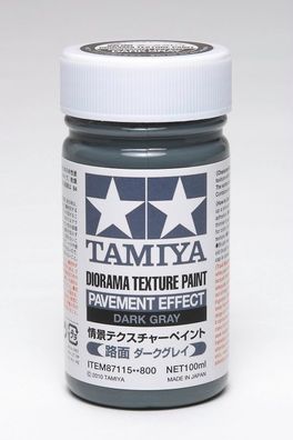 Tamiya 87115 - Diorama Texturfarbe - Asphalteffekt Dunkelgrau (100ml)