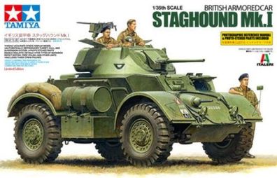Tamiya 89770 - 1/35 WWII British Armored Car Staghound Mk.I - Neu