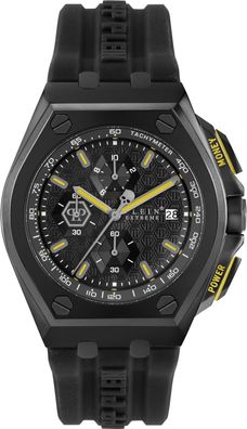 Philipp Plein PWGAA0221 PLEIN Extreme CHRONO schwarz gelb Silikon Herren Uhr NEU