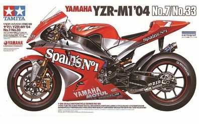 Tamiya 14100 - 1/12 Yamaha Yzr-M1&acute;04 - No.7/ No.33 - Neu