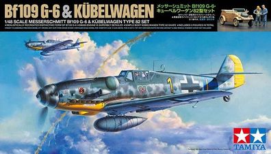 Tamiya 25204 - 1:48 Dt. BF109 G-6 & Kübelwagen 82 - Neu