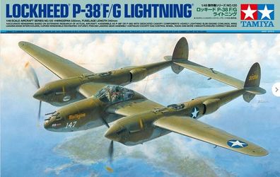 Tamiya 61120 - 1/48 WWII US Lockheed P-38 F/ G Lightning - Neu