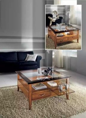 Designer Couchtisch Beistelltisch Wohnzimmer Braun Tisch Design Luxus