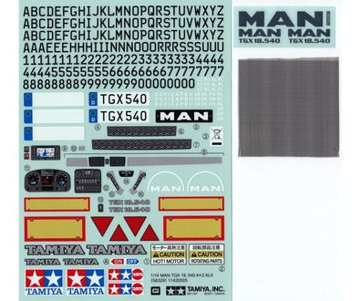 Tamiya 319495822 - Sticker Man Tgx 18.540 Ver. Ii - Neu