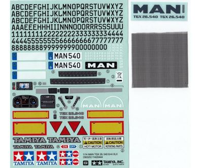 Tamiya 319495825 - Sticker Man Tgx 26.540 Ver. Ii - Neu