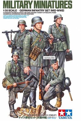 Tamiya 35371 - 1/35 WWII Figuren-Set Dt. Infantrie 1941/1942 - Neu