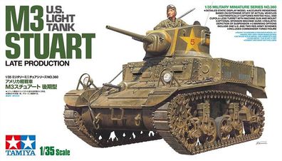 Tamiya 35360 - 1/35 US Light Tank M3 Stuart Späte Produktion - Neu