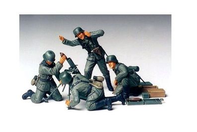 Tamiya 35193 - 1/35 WWII Deutsches Figurenset Mörser Trupp - Neu