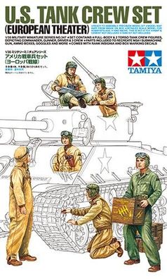 Tamiya 35347 - 1/35 WWII Us Panzerbesatzung / U.S. Tank Crew Set (Europe) - Neu