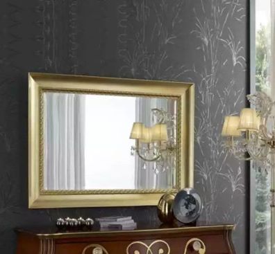 Klassischer Wandspiegel Holzrahmen Spiegel Möbel 120x85 Hängespiegel