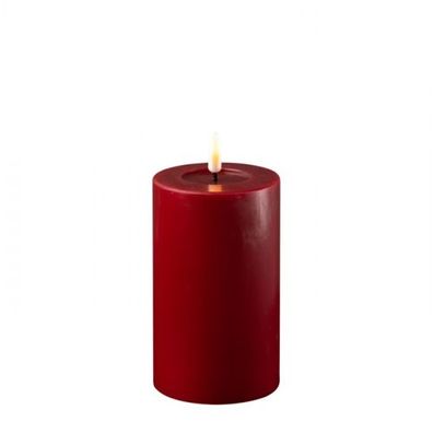Deluxe Homeart Flammenlose LED-Kerzen Bordeaux, für den Innenbereich mit Fernbe