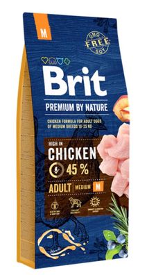 Brit Premium by Nature Adult M Chicken 15kg. Trockenfutter