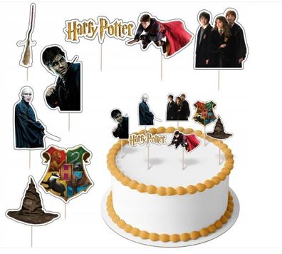 Topper HARRY POTTER Papier Figuren 8 Stueck Geburtstagskuchen Torten Cake Boys Junge