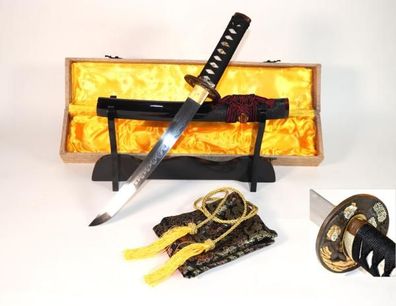 Yamamoto Tanto mit 18-mal gefalteter Klinge Feng Lin Handgeschmiedetes Samurai Schwer