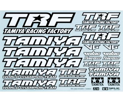 Tamiya 300042164 - 1:10 Sticker-Set TRF schwarz/ weiss - Neu