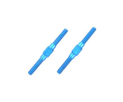 Tamiya 300054249 - Alu Li/ Re-Gewindestangen 3x32mm (2) blau - Neu