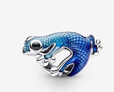 Pandora Metallic-Blaues Gecko Charm