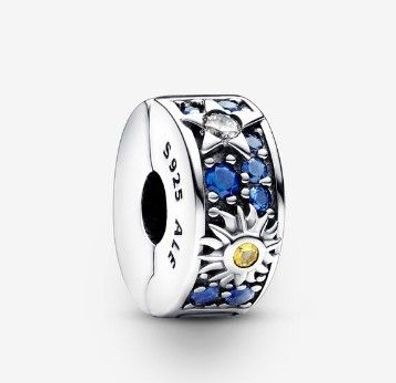 Pandora Himmlische Sonne, Stern & Mond Clip-Charm