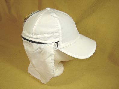 Basecap Cap Kappe beige oder weiß Golfcap Sonnenschutz Nackenschutz