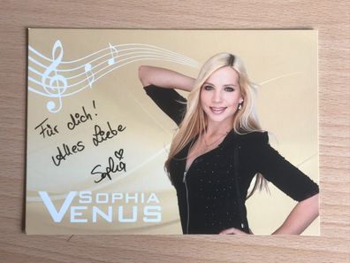 Sophia Venus Autogrammkarte orig signiert MUSIK Schlager ROCK POP #6177