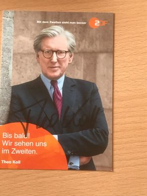 Theo Koll ZDF Autogrammkarte orig signiert Schauspieler Comedy #6308