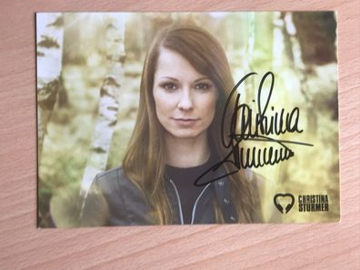 Christina Stürmer Autogrammkarte orig signiert MUSIK Schlager ROCK POP #6229