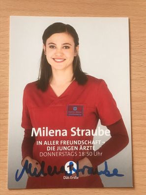 Milena Straube jungen Ärzte Autogrammkarte orig signiert Schauspieler #6326