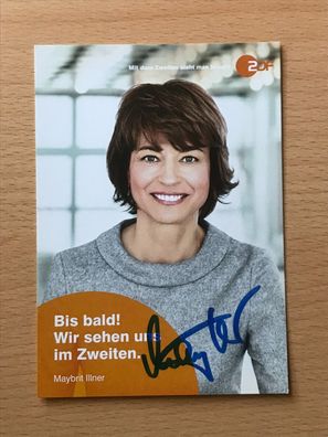 Maybrit Illner Autogrammkarte orig signiert Schauspieler COMEDY TV #6141