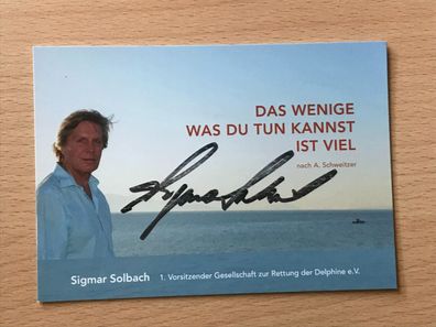 Sigmar Solbach Autogrammkarte orig signiert Schauspieler COMEDY TV #6149