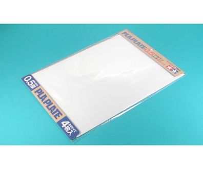 Tamiya 70123 - Kst-Platte 0,5mm (4) weiß 257x364mm - Neu