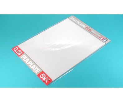 Tamiya 70126 - Kst-Platte 0,2mm (5) klar 257x364mm - Neu