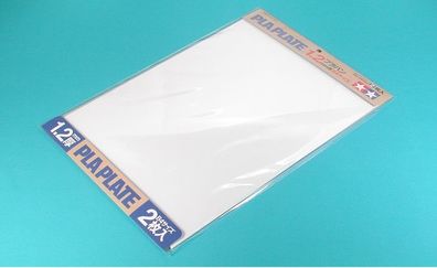 Tamiya 70125 - Zubehör - Pla-Plate / Kunststoff-Platte 1,2mm (257X364mm) - Weiss