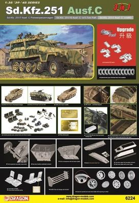 Dragon 6224 - 1:35 Sd. Kfz.251Ausf.C Pionierpz.(3 in 1) - Neu