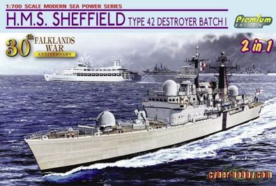 Dragon 7133 - 1:700 HMS Sheffield Type 42 Destroyer Batch 1 - Neu