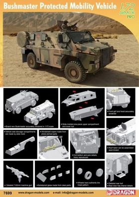 Dragon 7699 - 1:72 Bushmaster Protected Mobility Vehic - Neu
