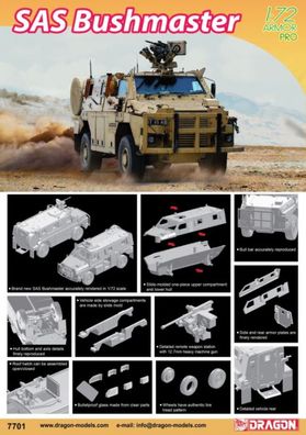 Dragon 7701 - 1:72 SAS Bushmaster - Neu