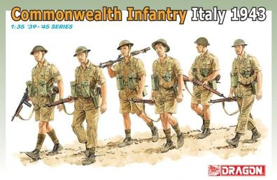 Dragon 6380 - 1/35 WWII Figurenset Commonwealth Infantry - Italy 1943-44 - Neu