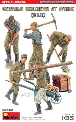 Miniart 35408 - 1/35 German Soldiers at Work (RAD) Special Edition - Neu