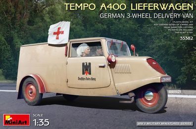 Miniart 35382 - 1/35 Tempo A400 Lieferwagen. German 3-Wheel Delivery Van