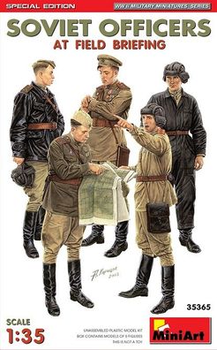 Miniart 35365 - 1/35 Soviet Officers At Field Briefing - Special Edition