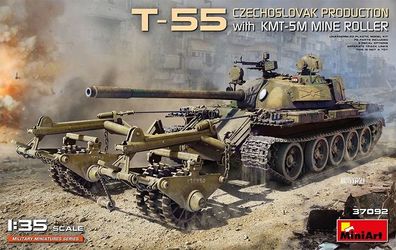Miniart 37092 - 1/35 T-55 Czechoslovak Production with KMT-5M MINE ROLLER