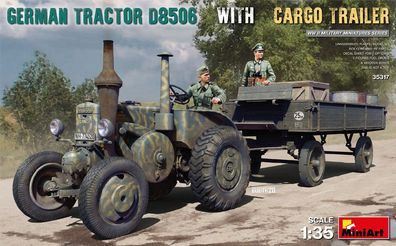 Miniart 35317 - 1:35 German Tractor D8506 with Cargo Trailer - Neu